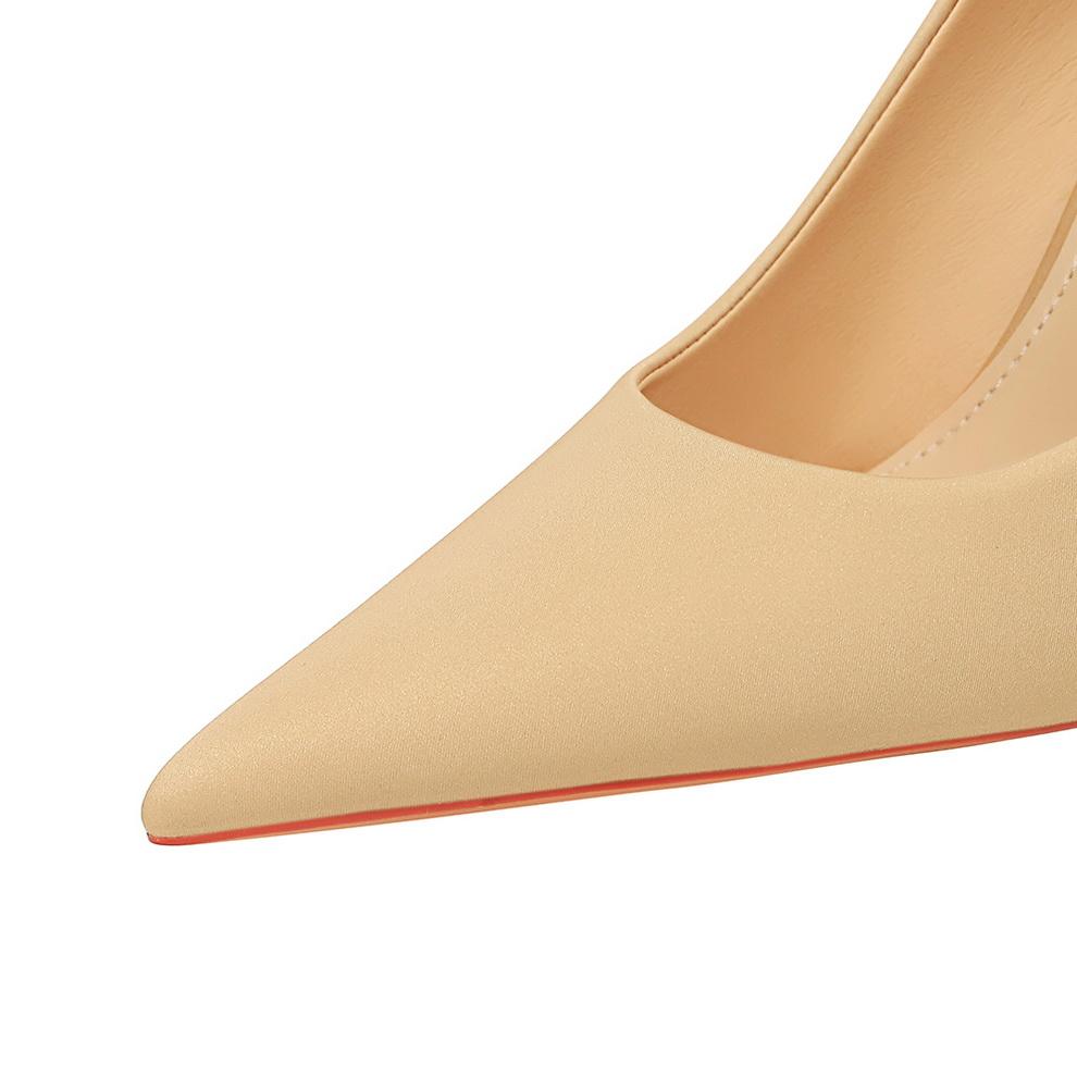 BIGTREE Корейская версия модной простой педикюрной модели для похудения, очень высокий каблук, тонкий каблук, женская обувь на высоком каблуке с острым носком и неглубоким ртом, одинарные туфли