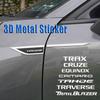 2 шт. Лезвие для дверей автомобиля 3D Металлическая защитная наклейка на кузов автомобиля Для Trax Cruze Equinox Camaro Tahoe Traverse Trailblazer