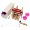 9pcs Straight Cutting Soap Cutter Kit Wood Handle Silicone Soap Mold Soap Mold Set  Bar Cutting