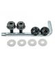 Kuroobaa Titanium Car License Plate Bolts Anti-Theft Screws with L Wrench M6*15mm Set of 4 (Black)