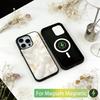 B-Black Gold Marble Art Phone Case For iPhone17,16,15,14,13,12,11 Plus,Pro Magnetic with Magsafe Wireless Charging
