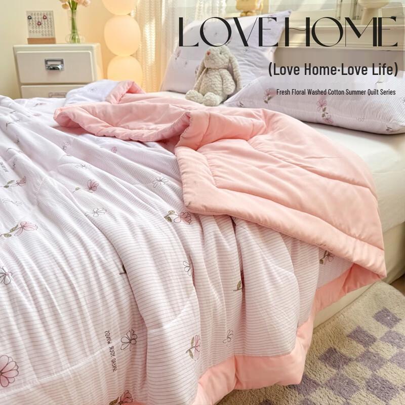 Летнее одеяло Jieliya с цветочным принтом для кондиционирования воздуха