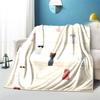 Cartoon Cat HD Printed Flannel Blanket  Baby  Girl  Boy  Office Camping Picnic Blankets for Children  Sofa Blanket  Soft Thin Blanket