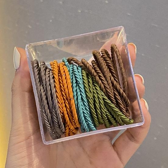 50 шт. эластичные резинки для волос без повреждений, простые стильные держатели для хвостиков, тонкие толстые аксессуары для волос для девочек