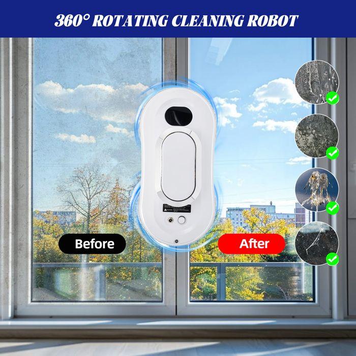 Window Cleaning Robot, 5600PA suction, 3 cleaning modes, remote control, Intelligent navigation, anti-fall, 80W