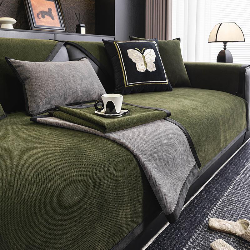 Solid Color Spandex Sofa Towel Dust-Proof For Armchair Stay In Place Sofa Slipcovers Couch Cap Furniture Case L Shape