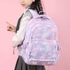 Multiple Pockets Shoulders Bag Flower Printed Student School Bag Simple Children Backpack  Kids