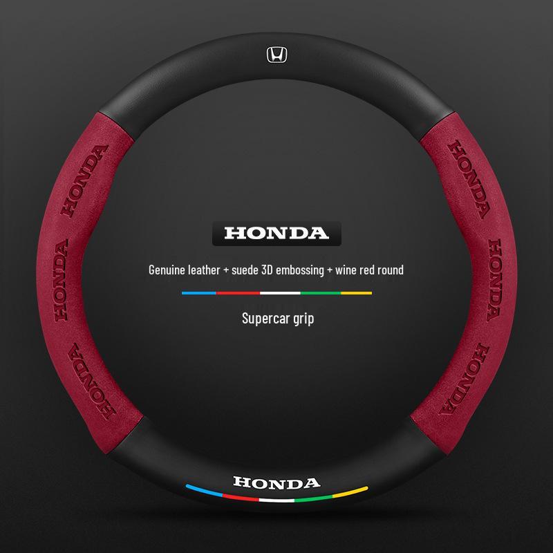Натуральная кожа, карбон, замша, чехол на руль для Honda CRV 07-23, всесезонный, универсальный