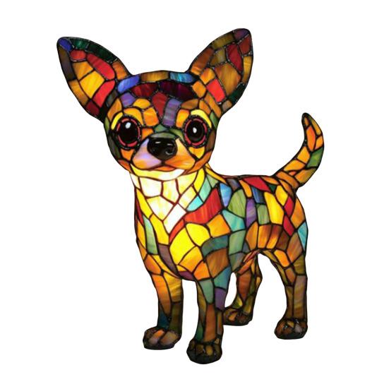 Кошачий светильник Витражное полимерное стекло Ночник Мягкое теплое свечение 3D Светодиодная настольная лампа в виде животного Декор для спальни