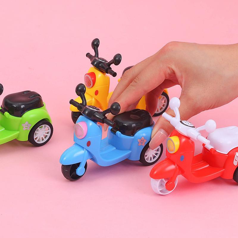 Mini Simulation Inertial Three Wheel Motorcycle Model Children Toy For Gift