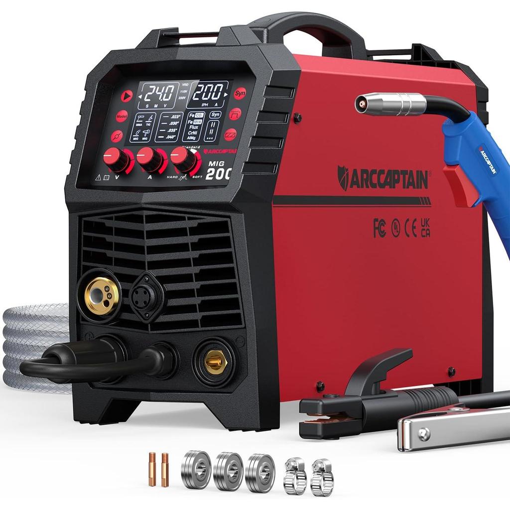 ARCCAPTAIN European Standard MIG200 230V MIG Welding Machine 200A 6 in 1 Multi-Process Welding Machine