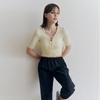 Huit Open String Crop Tee Htwts3j09t