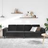 Living Room Sofa Black 250 x 77 x 76 cm