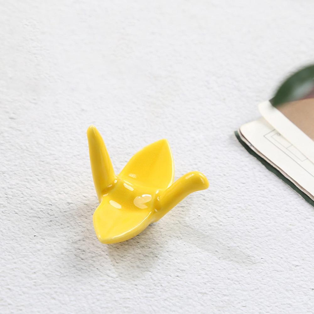 1pcs Desktop Decor Ornament Chopstick Holder Paper Crane Shape Chopsticks Pillow Desktop