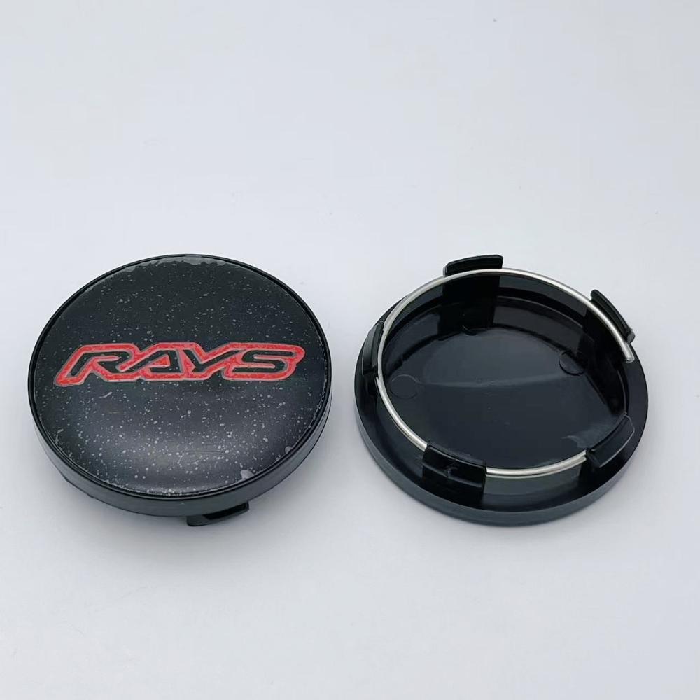 4pcs JDM Car Wheel Center Cap With 58mm RAYS Logo Emblem Badge Wheel Hubcap Rims Center Dust Cover Car Styling Accessories