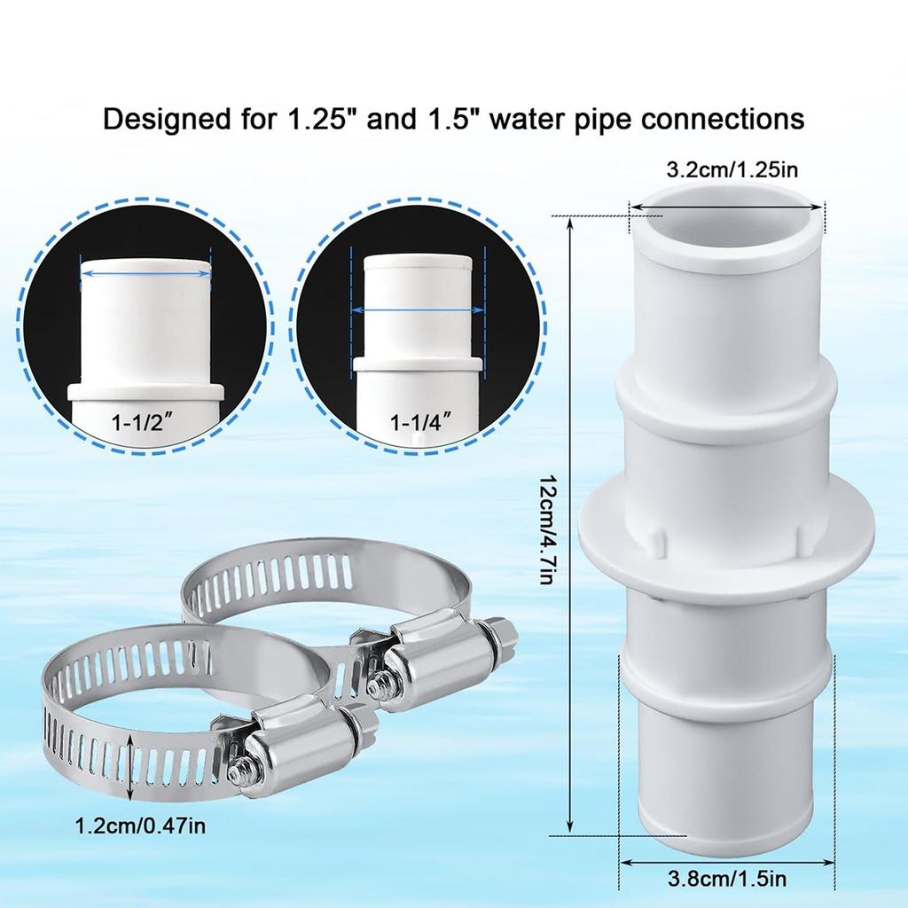 Pool Hose Coupling Pool Equipment Easy To Install Pool Hose Adapter Hose Fittings Pool Hose Connection for Swimming Pool