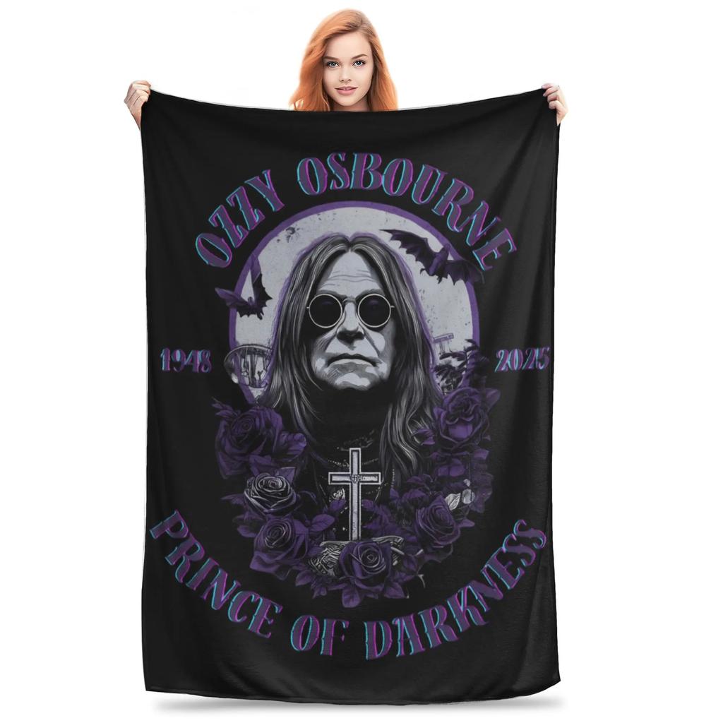 Оззи Осборн Плед-покрывало Black Sabbath Рок-группа Плюшевое одеяло для дивана x Дюймов Многоразмерное покрывало