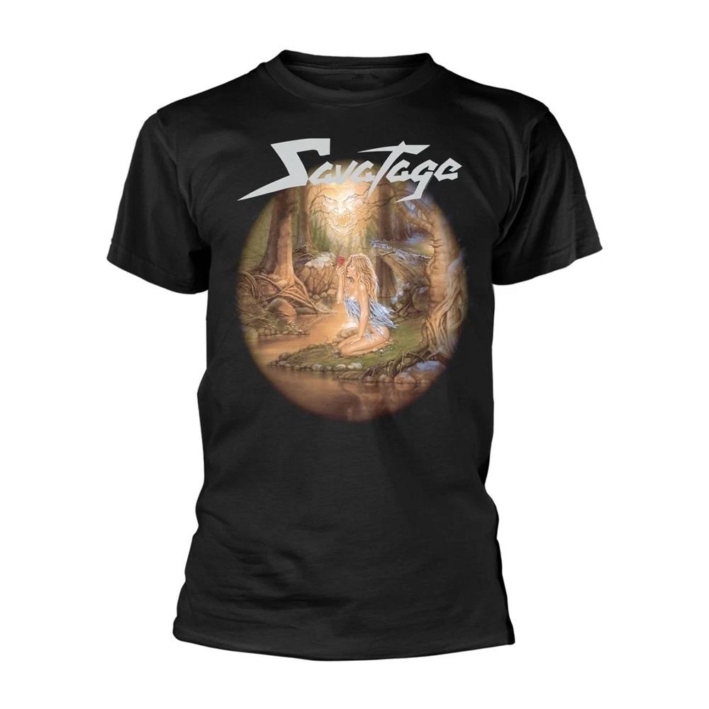 SAVATAGE - ЧЕРНАЯ ФУТБОЛКА EDGE OF THORNS, Печать спереди и сзади, Размер Medium