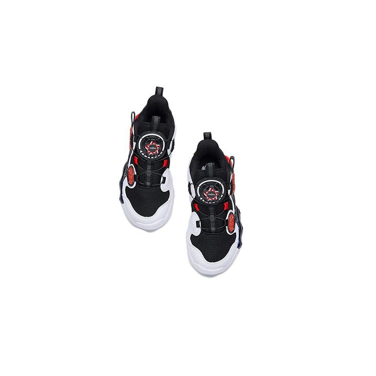 Anta Детские асимметричные 2.0 нескользящие амортизирующие износостойкие низкие баскетбольные кроссовки детские кроссовки черные белые красные 312239953-1