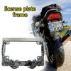 Motorcycle Plastic Silver/Black License Plate Frames Motorbike License Plate Holder License Plate Cover for US H9EE