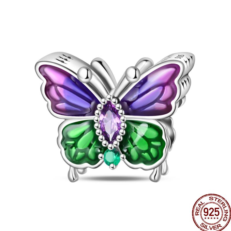 Весенняя коллекция бабочек Медный подсолнух Медведь Бабочка Цветные бусины Подходит для оригинального браслета 3 мм