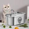 Large Capacity 35L Automatic Pet Water Dispenser Stainless Steel Cat Dog Fountain With LED Light Quiet Operation For Home Office