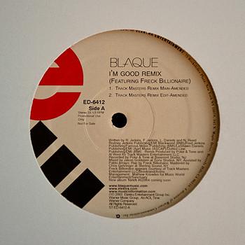 12-дюймовая пластинка BLAQUE - I'm Good Remix ED6412PROMO Elektra 2003 США Рэп и Хип-Хоп/R&B Б/у