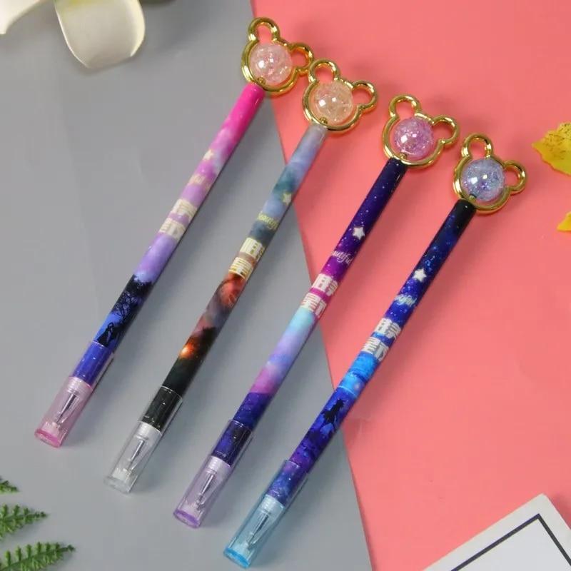Cute Cartoon Crystal Bear Gel Ink Pens Kawaii Stationery Material Office School Supplies Kids Gifts 1 Piece