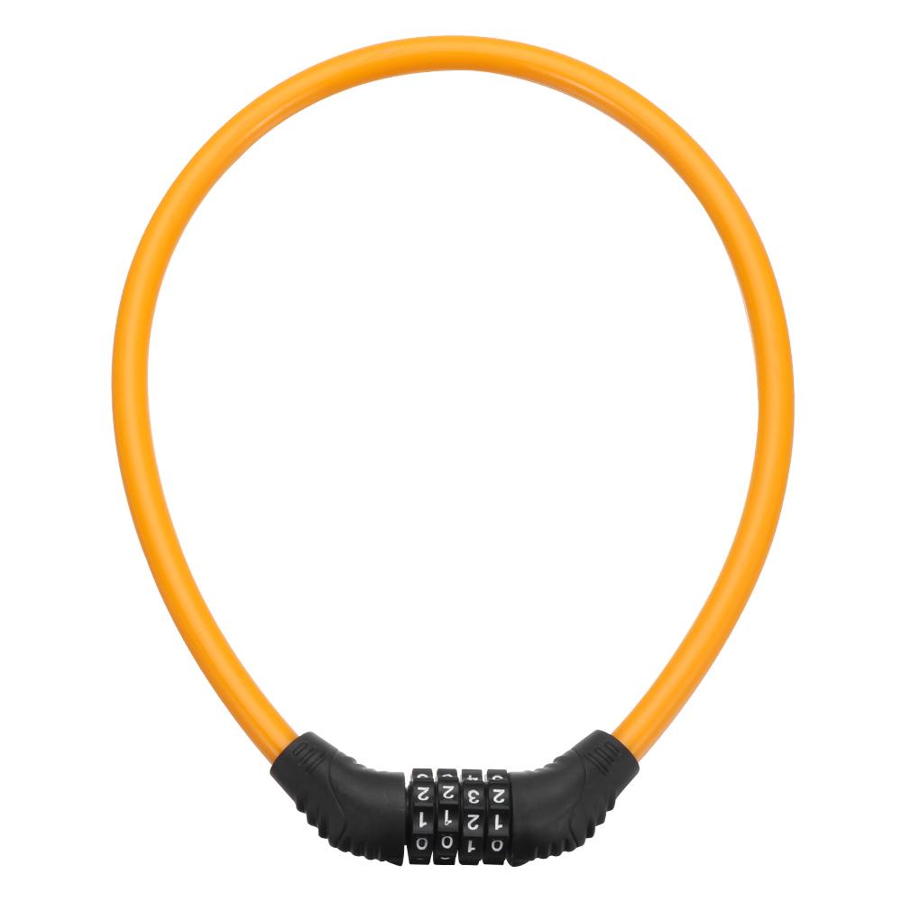 Bike Accessories Cable Chain Resettable Bike Lock 4 Digit Password Combination Number Padlock