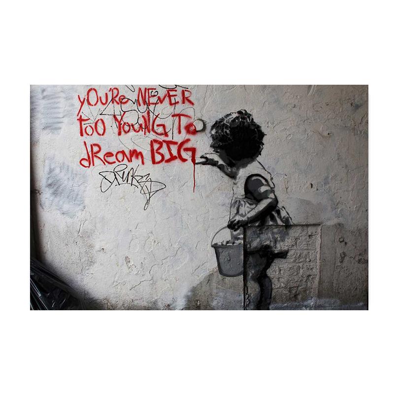 Бэнкси Граффити Искусство Холст Картина Современная Улица Поп-Арт Бабочка Мозги Девушка Плакаты и Принты Настенные Панно для Домашнего Декора