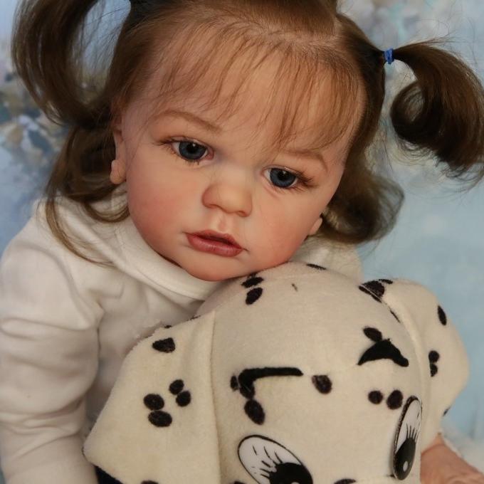 BZDOLL, 60 см, 3D-краска, мягкая силиконовая кукла реборн, игрушки для девочек, как настоящая ткань, тело, длинные волосы, принцесса, малыш, Тайра Бебе