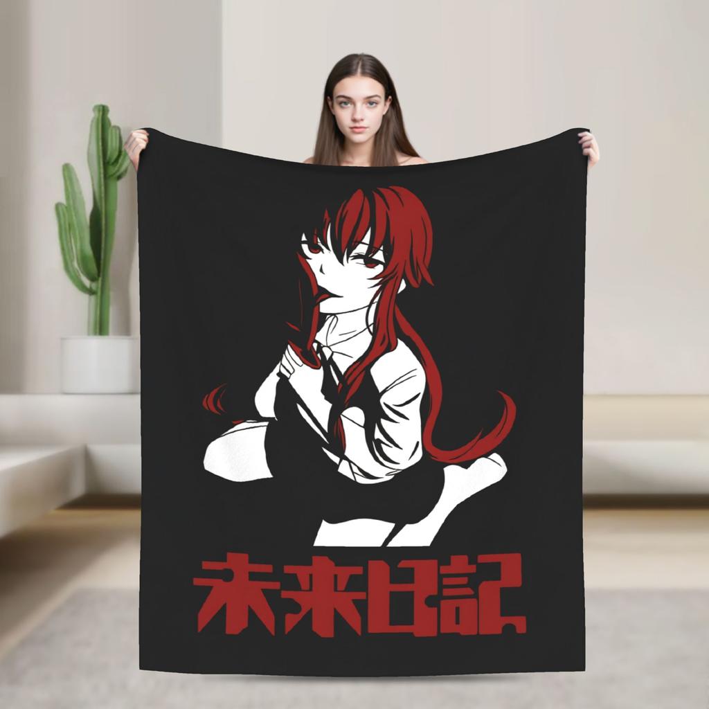 Super Warm Blanket Camping Mirai Nikki Number Twelve Throw Blanket Flannel Bedspread Living Room Street Trend Sofa Bed Cover