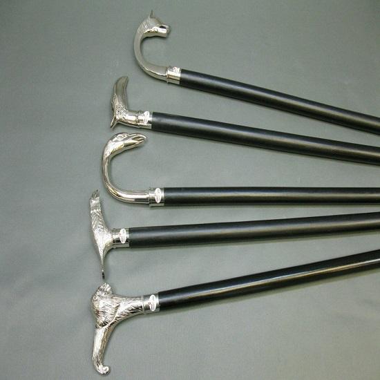 НАБОР ИЗ 5 ШТ. Викторианской Латунной Серебряной Ручки Деревянной Трости Старинная Трость Новый