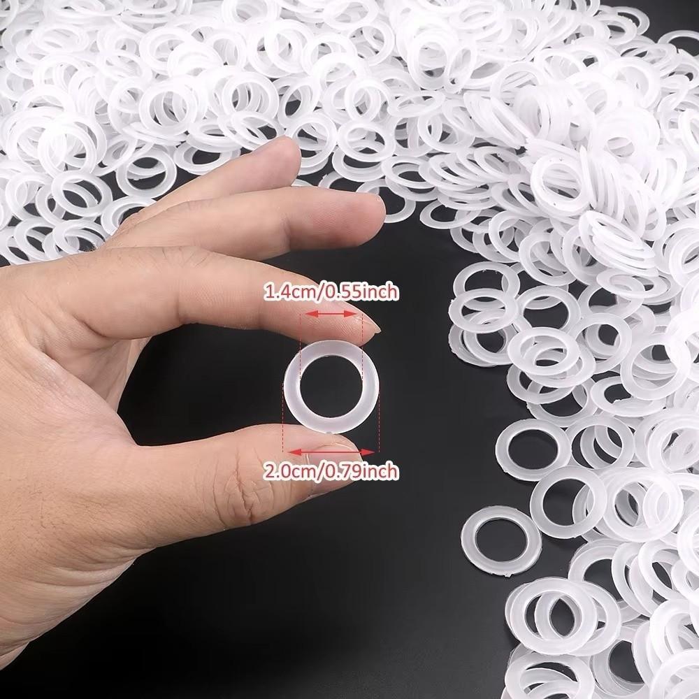 Пластиковые кольца-петли для вязания крючком 2 см круглые полупрозрачные резиновые кольца для вязания крючком и плетения кольца-соединители для фиксации кольца кольца для проектов по вязанию