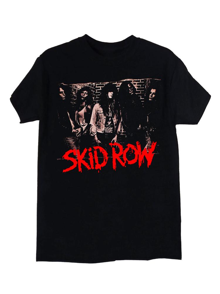 Skid Row Band Photo Black T-Shirt