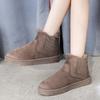 Модные женские зимние сапоги из искусственной замши, больших размеров, теплые, утолщенные, с плюшевой подкладкой, хлопковые, на удобной нескользящей платформе, ботильоны