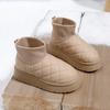 Женские зимние ботильоны на плоской подошве, дизайнерская вязаная обувь для женщин 2024 года, модные новые зимние кроссовки, удобные, теплые, Muejr Botas