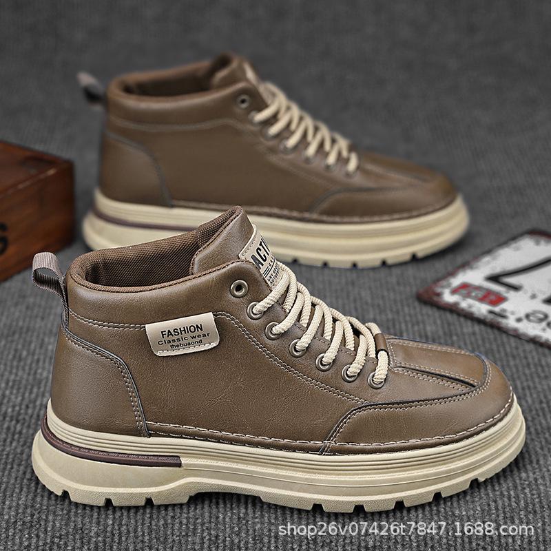 Ботинки Martin мужские туфли осенние новые высокие туфли мужские трендовые универсальные нескользящие кожаные туфли повседневные инструментальные туфли короткие ботинки