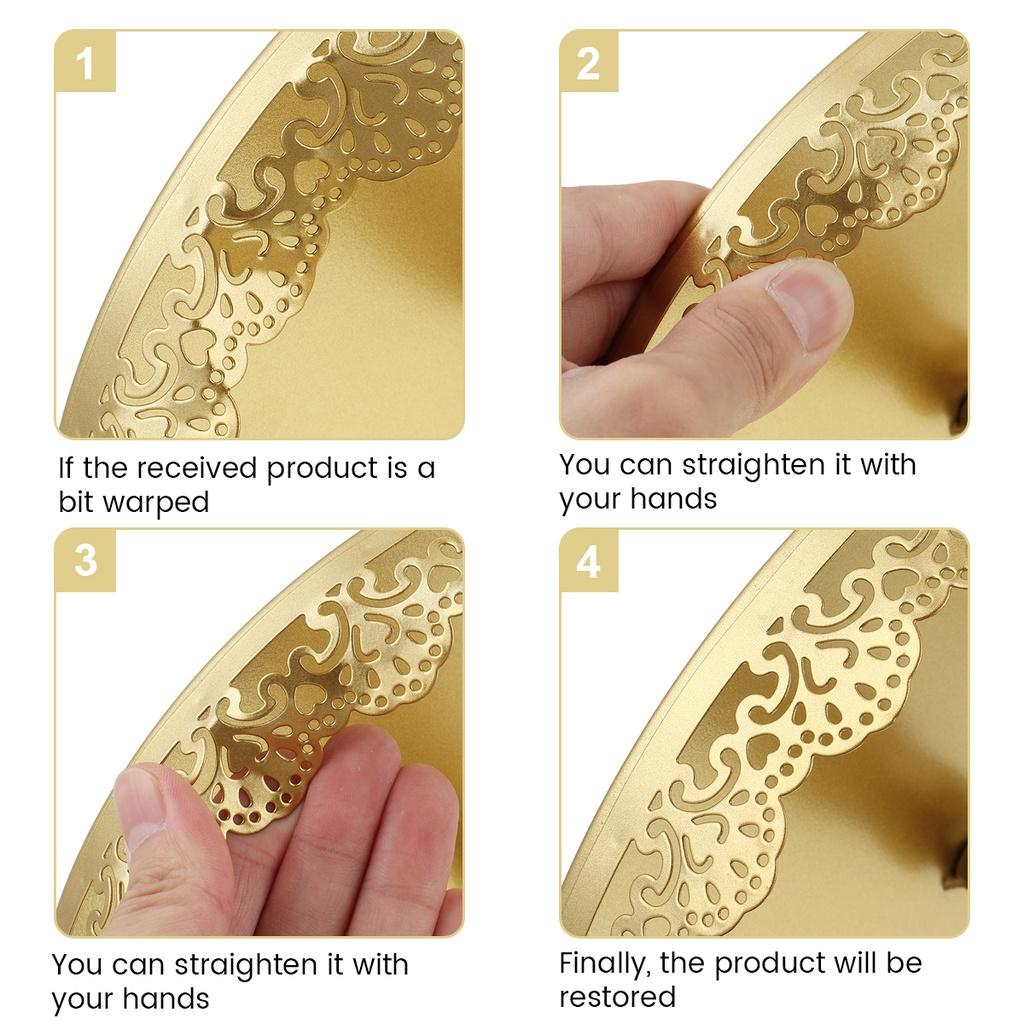 10 шт., набор подставок для торта, золотой, белый, круглый, металлический, с кристаллами, подставка для десерта, кекс, стандартная подставка для свадебной вечеринки, торта