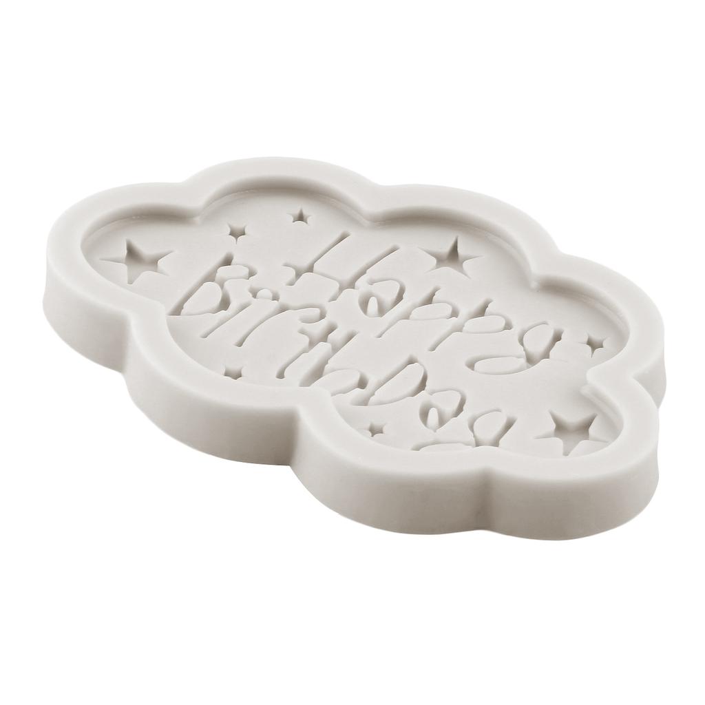 DIY Форма Облака С Днем Рождения Буквы Силиконовая Форма Кекс Выпечки Шоколадной Помадки Формы Конфеты Торт Десерт Украшения Инструменты
