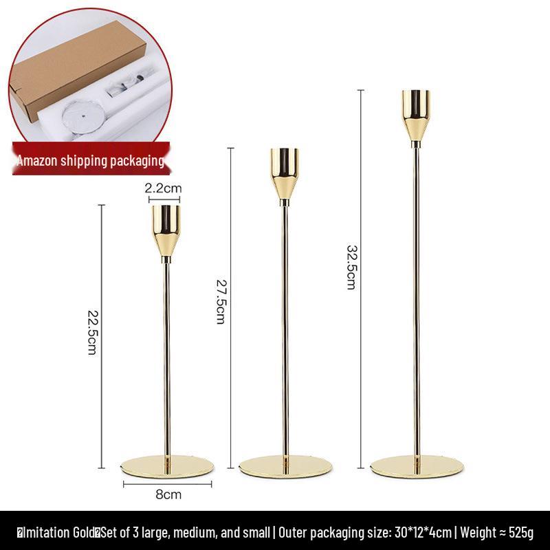 Скандинавская свеча для ароматерапии в стиле легкой роскоши с золотым подсвечником - Идеально для романтических ужинов и элегантного декора стола