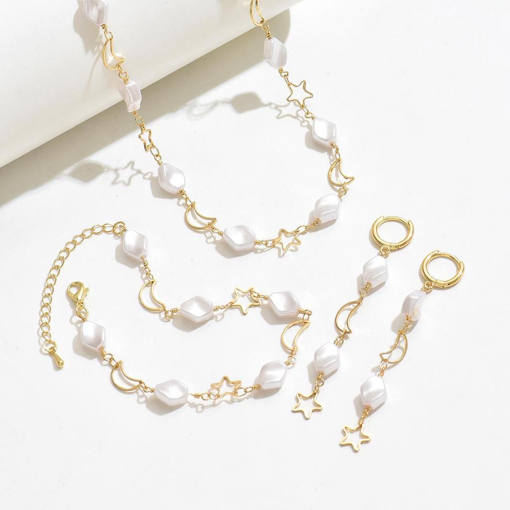 Комплект ожерелья и браслета из жемчуга высокого класса: Женские украшения класса люкс для осени/зимы