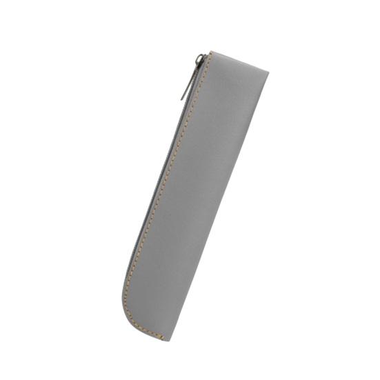 Пенал с гладкой молнией, вместительная вместительная сумка для ручек из искусственной кожи с большим отверстием для хранения канцелярских принадлежностей для девочек