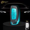 Премиальный кожаный чехол для автомобильного ключа Hyundai Elantra, Mingtu, ix26, ix35, New Tucson (9-е поколение)