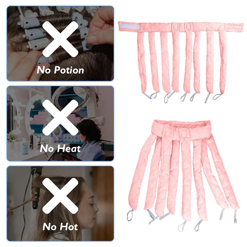 Ленивые щипцы для завивки волос, безнагревательная щипцы для завивки волос, формирующая спящую волну, лента для завивки без нагрева
