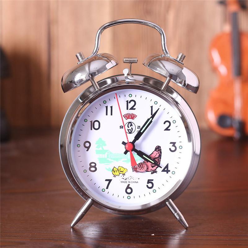 Retro Nostalgic Metal Movement Creative Alarm Clock Super Loud Horseshoe Watch Mechanical Old-fashioned
