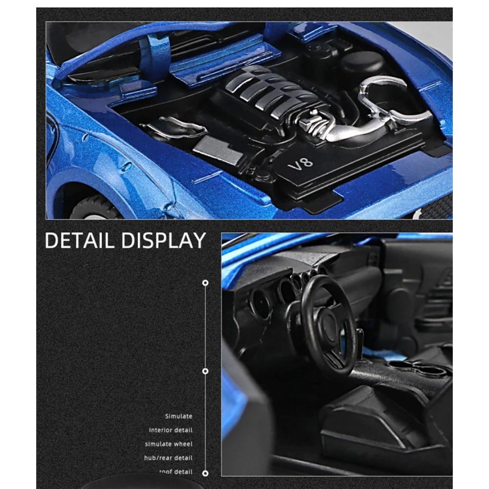 1/32 Ford Mustang Shelby GT500 литой спортивный автомобиль модель литой игрушечный транспорт металлический автомобиль модель имитационная коллекция детский подарок