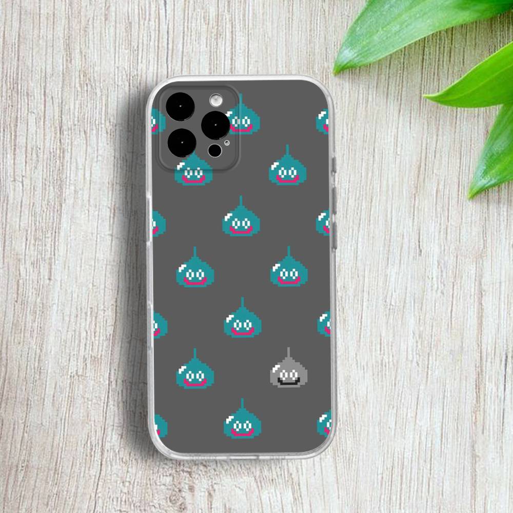 Dragon Q-Quest S-Slime Phone Case For iPhone 17,16,15,14,13,12,Pro,Max,Plus,E,SE4,Air,Mini Transparent Cover