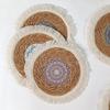 Placemat Round Thickened Heat-Resistant Table Protection Soft Straw Braided Bohemian Washable Dishes Hot Pot Pans Coffee Cup Cooking Baking