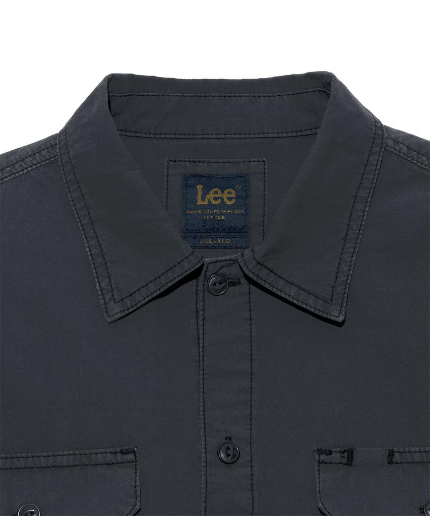 LEE Two-Pocket Dyed Short Sleeve Shirt Charcoal